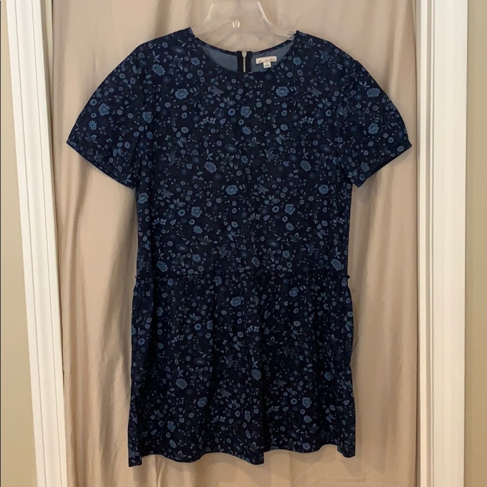 gap blue floral dress